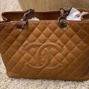 Chanel camel colored tote